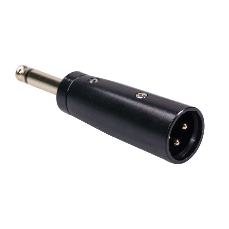 2 PCS LZ1168G Gilded 6.35mm Mono Male to XRL Male Audio Adapter Microphone Stereo Speaker Connector