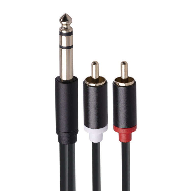 3685 6.35mm Male to Double RCA Male Stereo Audio Cable, Length:1.5m