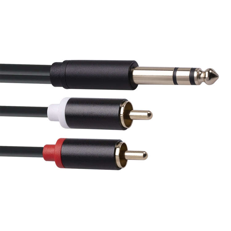 3685 6.35mm Male to Double RCA Male Stereo Audio Cable, Length:1.5m