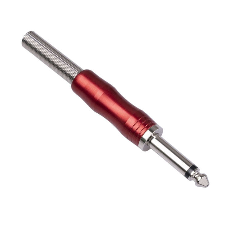 BLS01 DIY Soldering 6.35mm Mono Guitar Audio Cable Plug(Red)