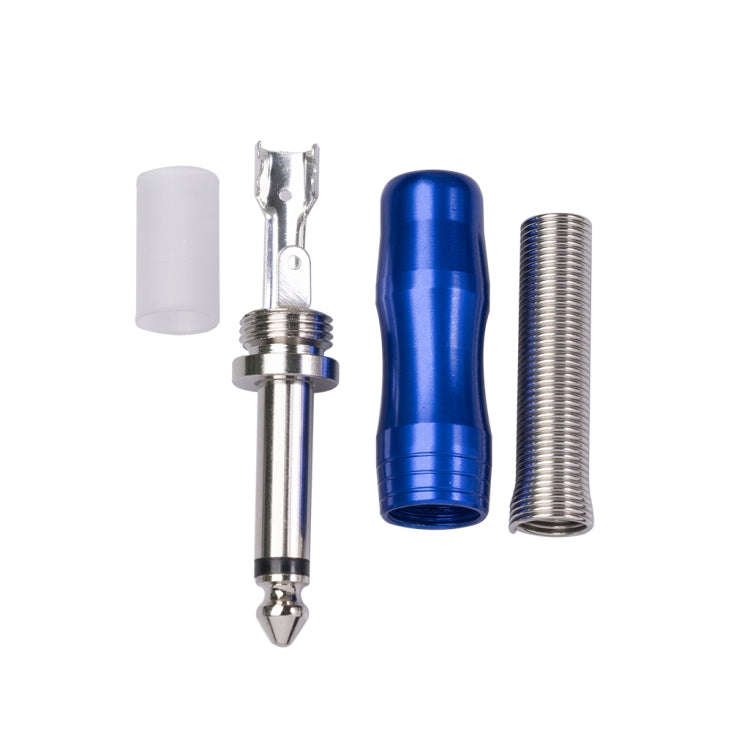 BLS01 DIY Soldering 6.35mm Mono Guitar Audio Cable Plug(Blue)