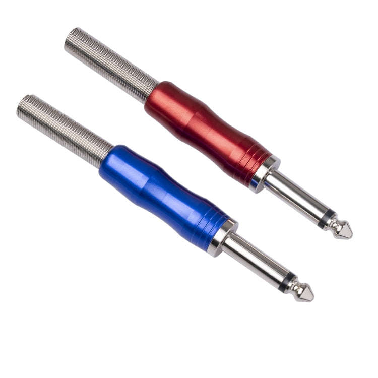 BLS01 DIY Soldering 6.35mm Mono Guitar Audio Cable Plug(Red)