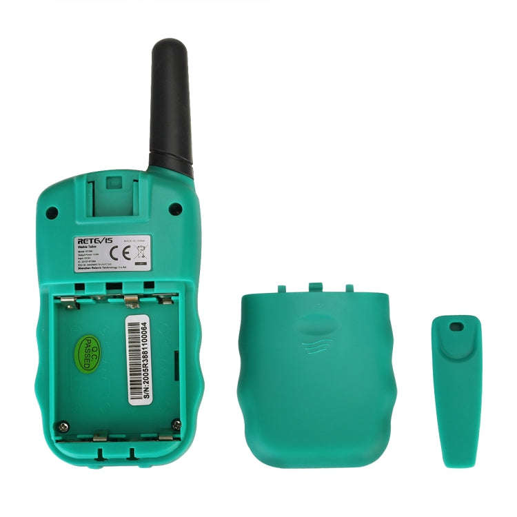 1 Pair RETEVIS RT388 0.5W EU Frequency 446MHz 8CHS Handheld Children Walkie Talkie(Green)