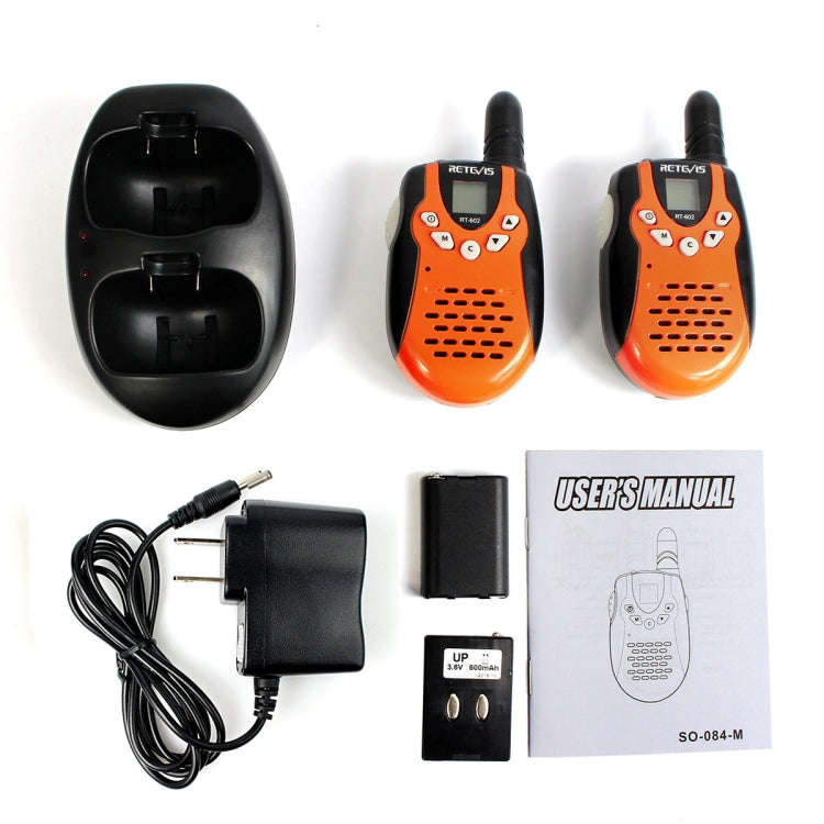 1 Pair RETEVIS RT602 0.5W US Frequency 462.550-467.7125MHz 22CHS Handheld Children Walkie Talkie,...
