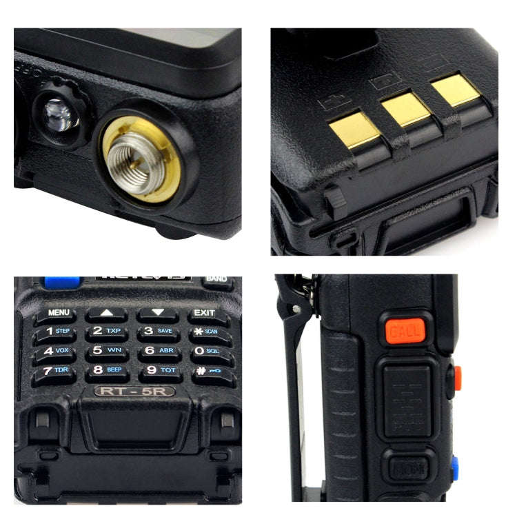 RETEVIS RT-5R 400-520MHz + 136-174MHz 128CHS USB Two-segment Handheld Walkie Talkie