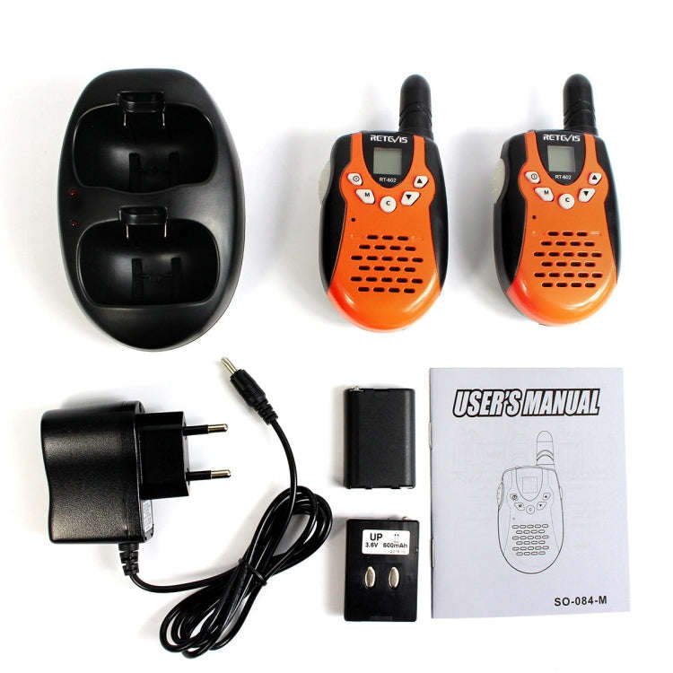 1 Pair RETEVIS RT602 0.5W EU Frequency 446.00625-446.09375MHz 8CHS Handheld Children Walkie Talki...