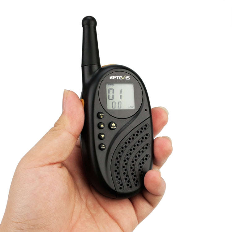 1 Pair RETEVIS RT35 0.5W EU Frequency 446MHz 8CH Handheld Children Walkie Talkie(Black)
