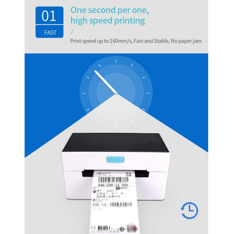 POS-9220 100x150mm Thermal Express Bill Self-adhesive Label Printer, USB with Holder Version, EU ...