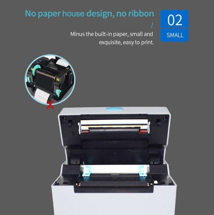 POS-9220 100x150mm Thermal Express Bill Self-adhesive Label Printer, USB with Holder Version, EU ...