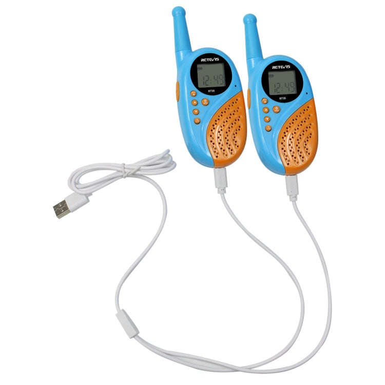 1 Pair RETEVIS RT-35 0.5W EU Frequency 446MHz 8CHS Children Handheld Walkie Talkie(Blue)