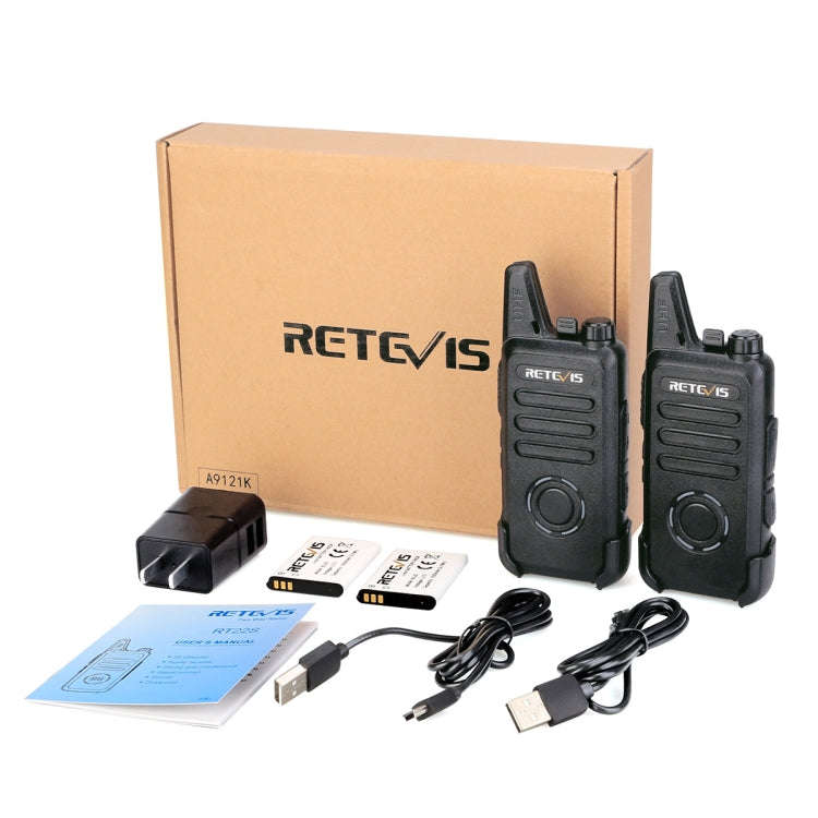 1 Pair RETEVIS RT22S US Frequency 22CHS FRS License-free Two Way Radio Handheld Walkie Talkie, US...