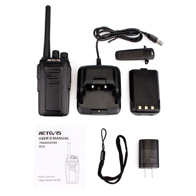 RETEVIS RT27 2W US Frequency 462.5500MHz-467.7125MHz 22CHS FRS Two Way Radio Handheld Walkie Talk...
