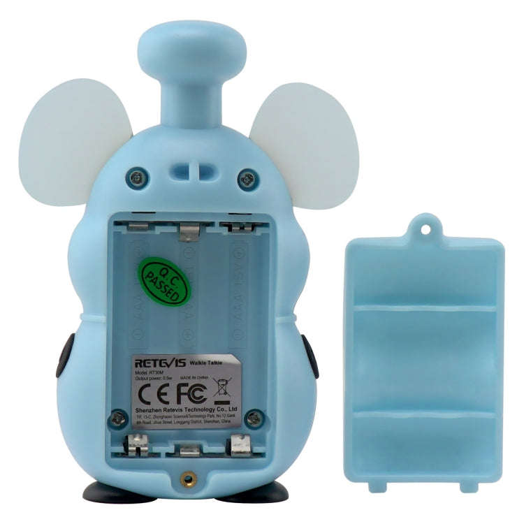 1 Pair RETEVIS RT30M 0.5W EU Frequency PMR446 1CH Mouse Shape Children Handheld Walkie Talkie(Blue)