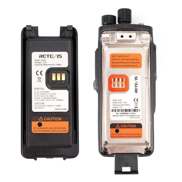 RETEVIS RT83 10W 400-470MHz 1024CHS Waterproof DMR Digital Dual Time Two Way Radio Walkie Talkie(...