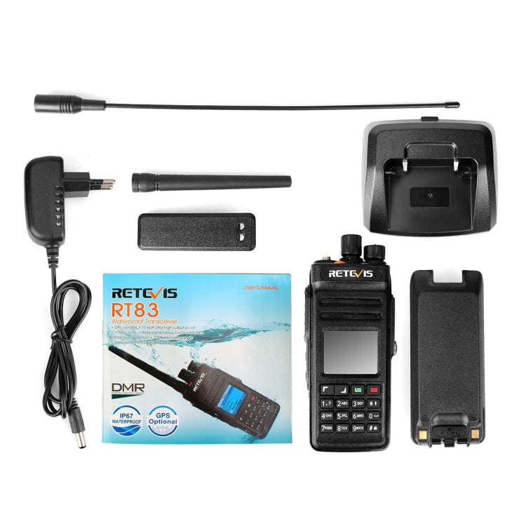 RETEVIS RT83 10W 400-470MHz 1024CHS Waterproof DMR Digital Dual Time Two Way Radio Walkie Talkie(...