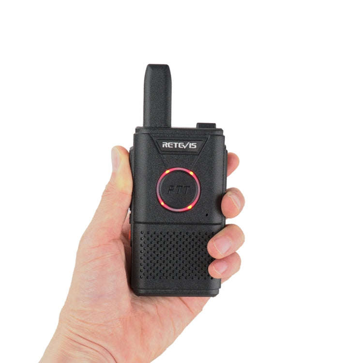 1 Pair RETEVIS RT18 16CHS FRS Dual PTT Handheld Walkie Talkie, US Plug(Black)