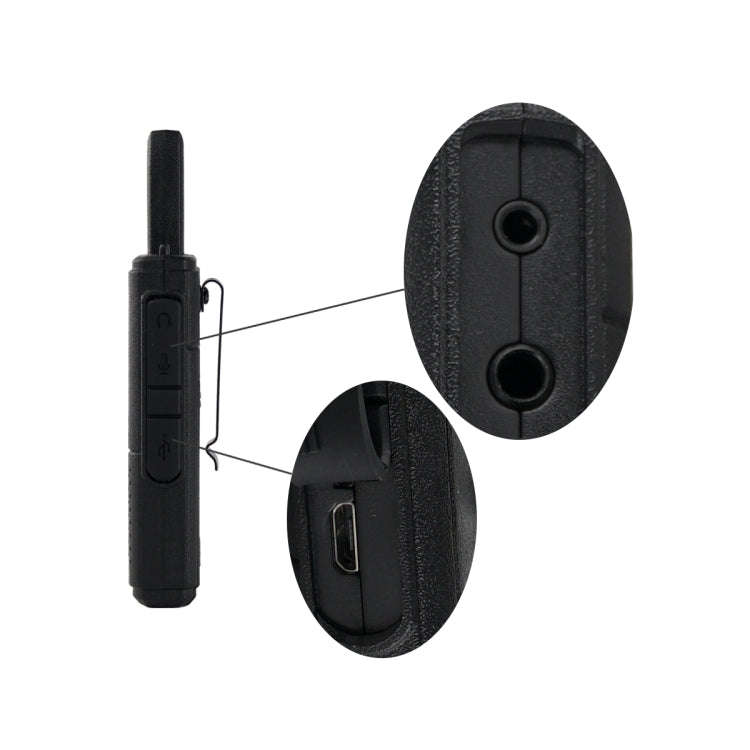 1 Pair RETEVIS RT18 16CHS FRS Dual PTT Handheld Walkie Talkie, US Plug(Black)