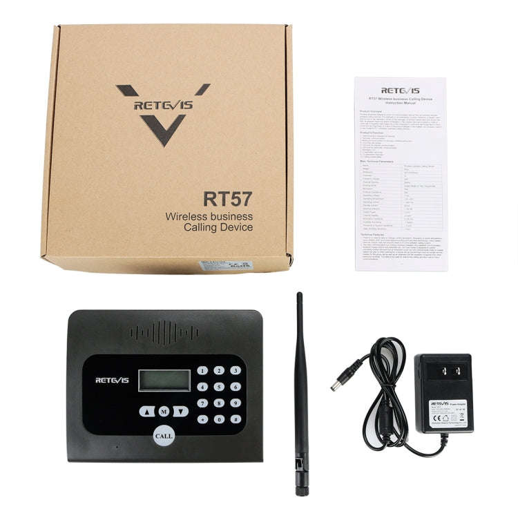 RETEVIS RT57 Wireless Business Calling Device Wireless Intercom System(Black)