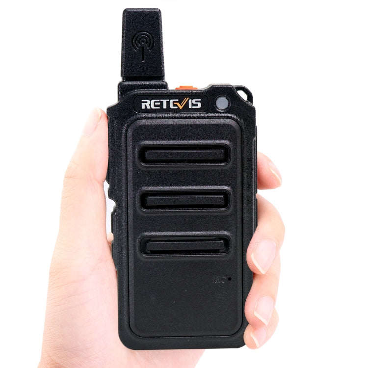 1 Pair RETEVIS RT19 22CHS FRS Two Way Radio Handheld Walkie Talkie, US Plug(Black)