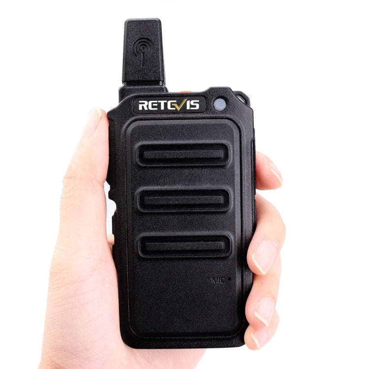 1 Pair RETEVIS RT19 PMR446 16CHS Two Way Radio Handheld Walkie Talkie, EU Plug(Black)