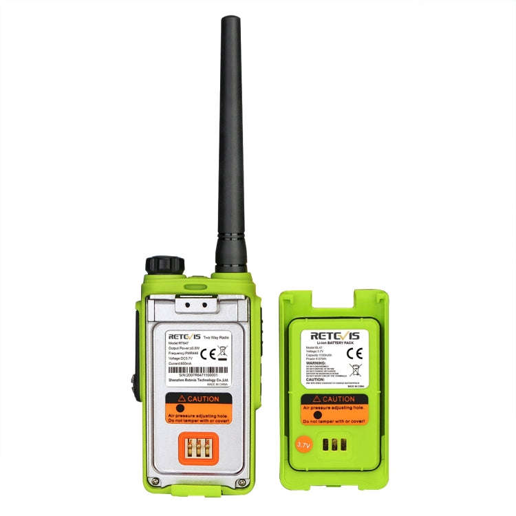 RETEVIS RT47 PMR446 16CHS IP67 Waterproof FRS Two Way Radio Handheld Walkie Talkie, EU Plug(Green)