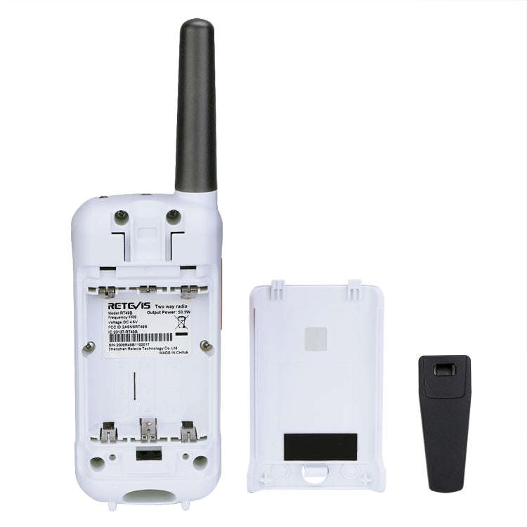 1 Pair RETEVIS RT49B 0.5W US Frequency 462.5500-467.7125MHz 22CHS FRS Two Way Radio Handheld Walk...