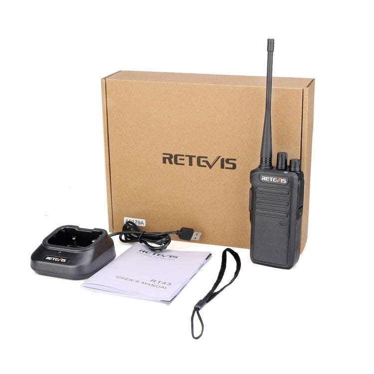 RETEVIS RT43 5W UHF 400-480MHz 32CHS DMR Digital Two Way Radio Handheld Walkie Talkie, EU Plug(Bl...