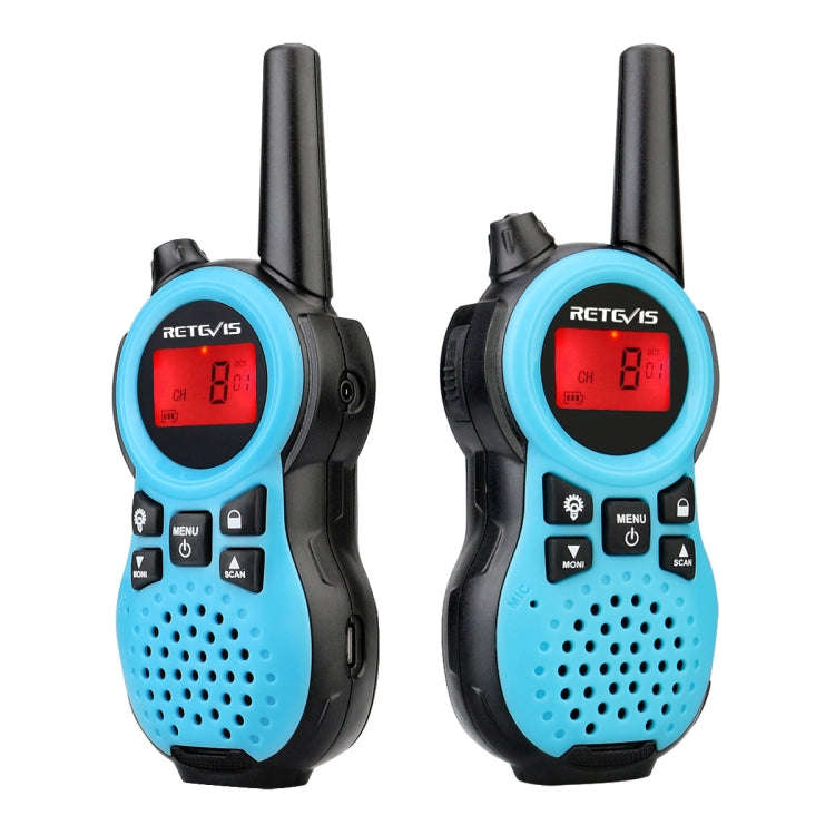 1 Pair RETEVIS RT38 US Frequency 22CHS FRS License-free Children Handheld Walkie Talkie(Blue)