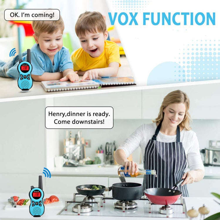1 Pair RETEVIS RT38 US Frequency 22CHS FRS License-free Children Handheld Walkie Talkie(Blue)