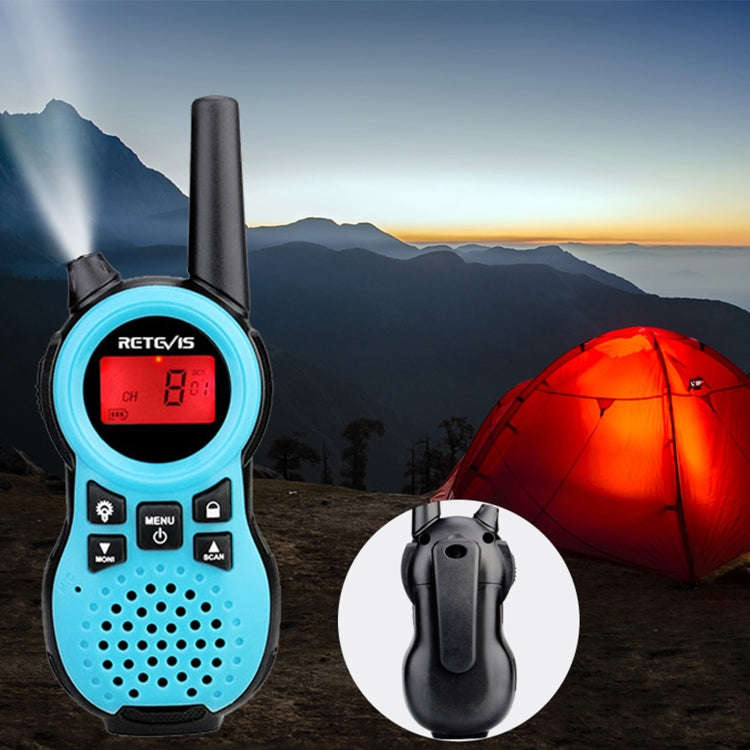 1 Pair RETEVIS RT638 EU Frequency PMR446 16CHS License-free Children Handheld Walkie Talkie(Red)