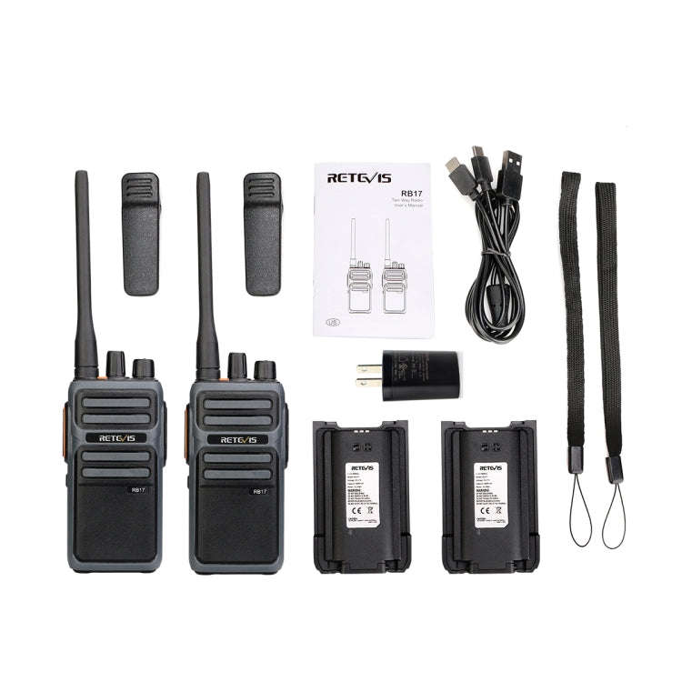1 Pair RETEVIS RB17 462.5500-462.7250MHz 16CHS FRS License-free Two Way Radio Handheld Walkie Tal...