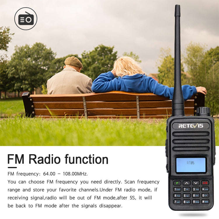 RETEVIS RT85 US Frequency 136.000-174.000MHz+400.000-470.000MHz 200CHS Dual Band Digital Two Way ...