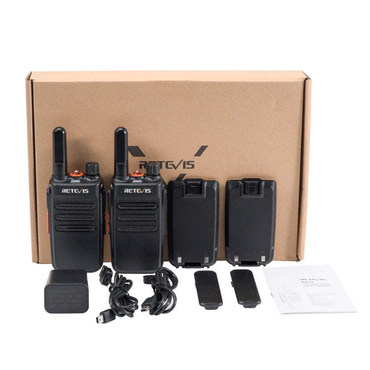 1 Pair RETEVIS RB35 2W US Frequency 462.5500-462.7250MHz 16CHS FRS License-free Two Way Radio Han...
