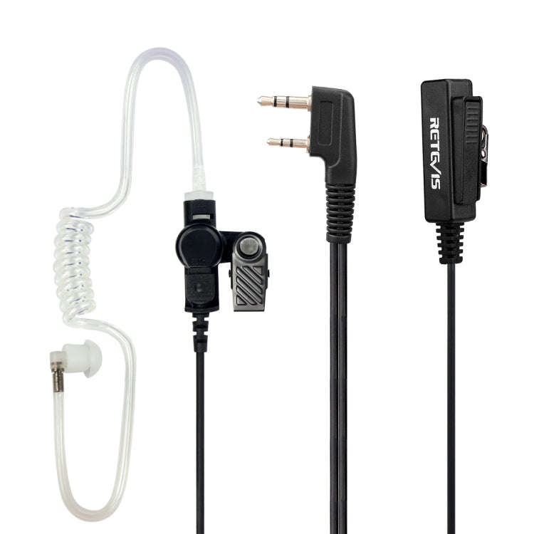 RETEVIS TK 2 Pin Long Clip Air Guide Covert Acoustic Tube Earpiece Speaker Microphone for H-777 /...