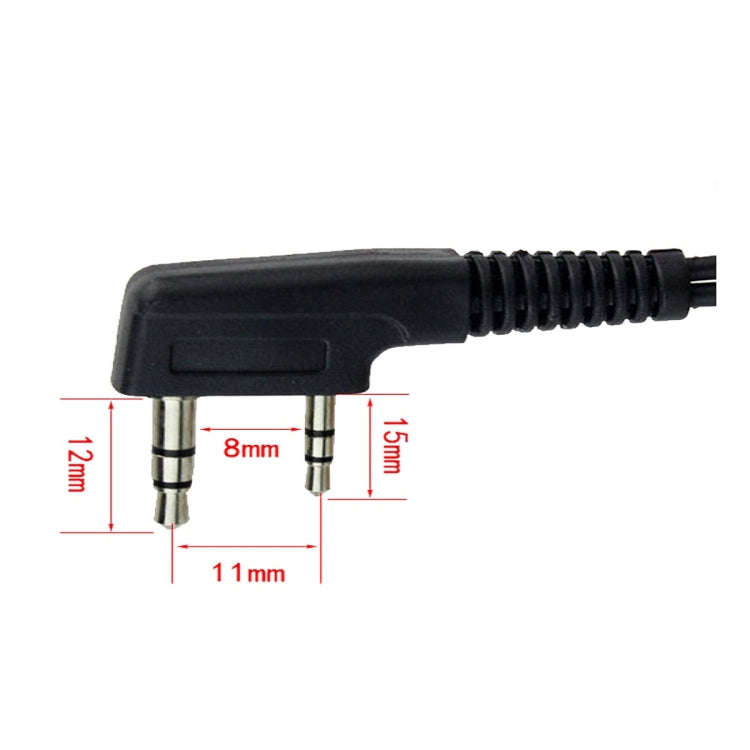 RETEVIS TK 2 Pin Long Clip Air Guide Covert Acoustic Tube Earpiece Speaker Microphone for H-777 /...
