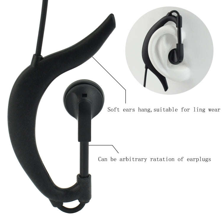RETEVIS R-111 M Head 2 Pin PTT Adjustable Volume Earphone Microphone for Motorola GP68/GP88/GP300...