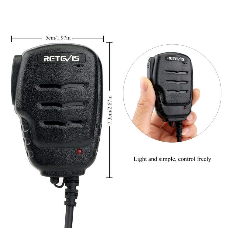 RETEVIS RS-111 M 2 Pin Remote Speaker Microphone for H777/UV5R/RT21