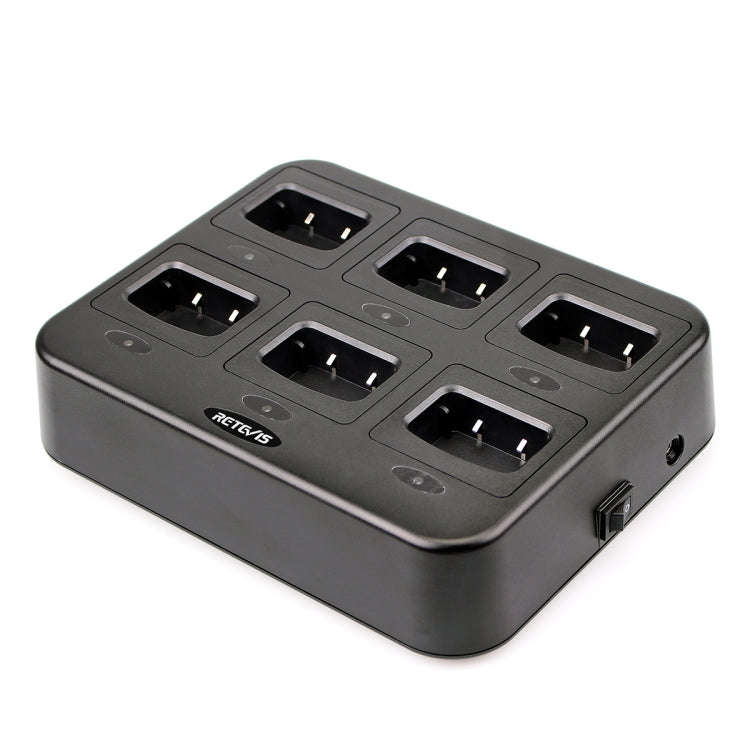 RETEVIS RTC777 Six-Way Walkie Talkie Charger for Retevis H777, EU Plug