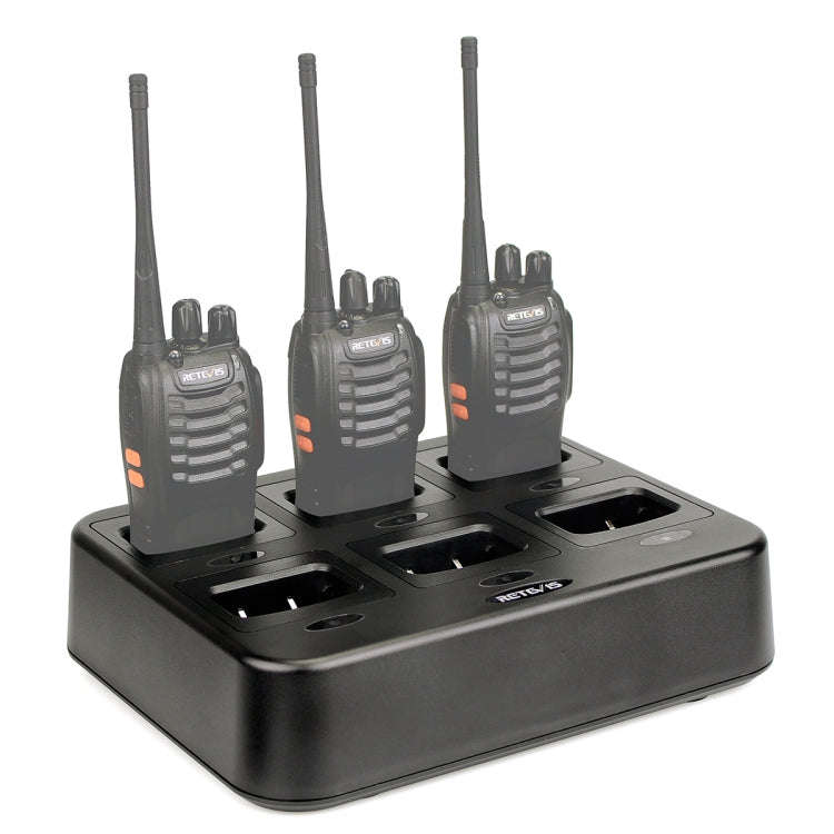 RETEVIS RTC777 Six-Way Walkie Talkie Charger for Retevis H777, EU Plug