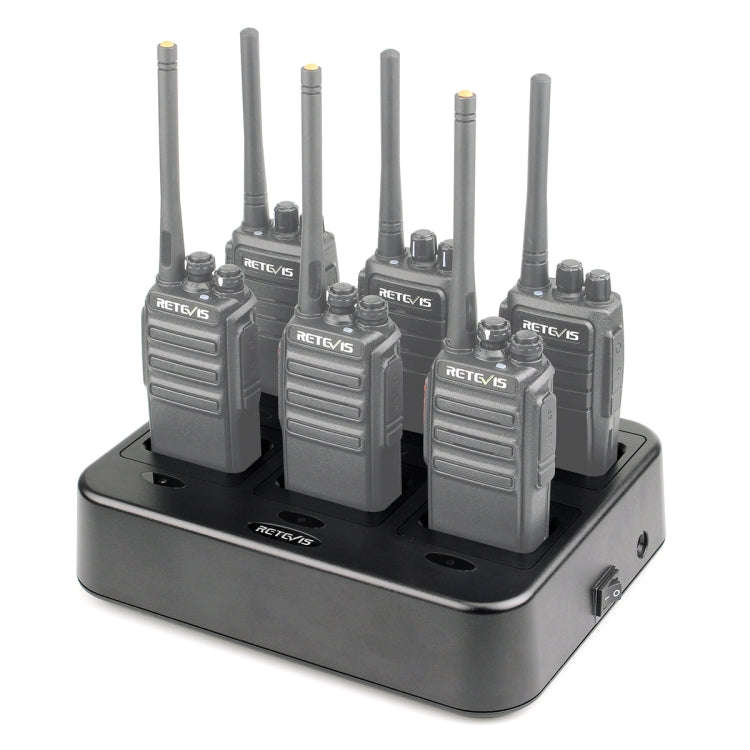 RETEVIS RTC21 Multi-function Six-Way Walkie Talkie Charger for Retevis RT21/RT24, US Plug