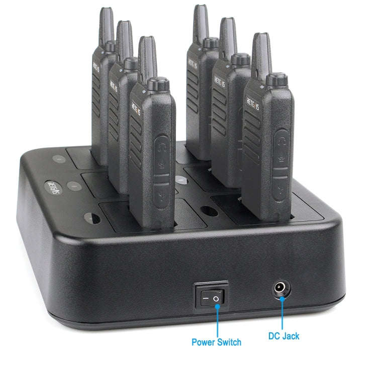 RETEVIS RTC22 Multi-function Six-Way Walkie Talkie Charger for Retevis RT22, US Plug