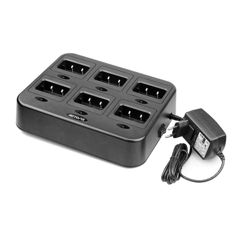 RETEVIS RTC27 Multi-function Six-Way Walkie Talkie Charger for Retevis RT27, EU Plug