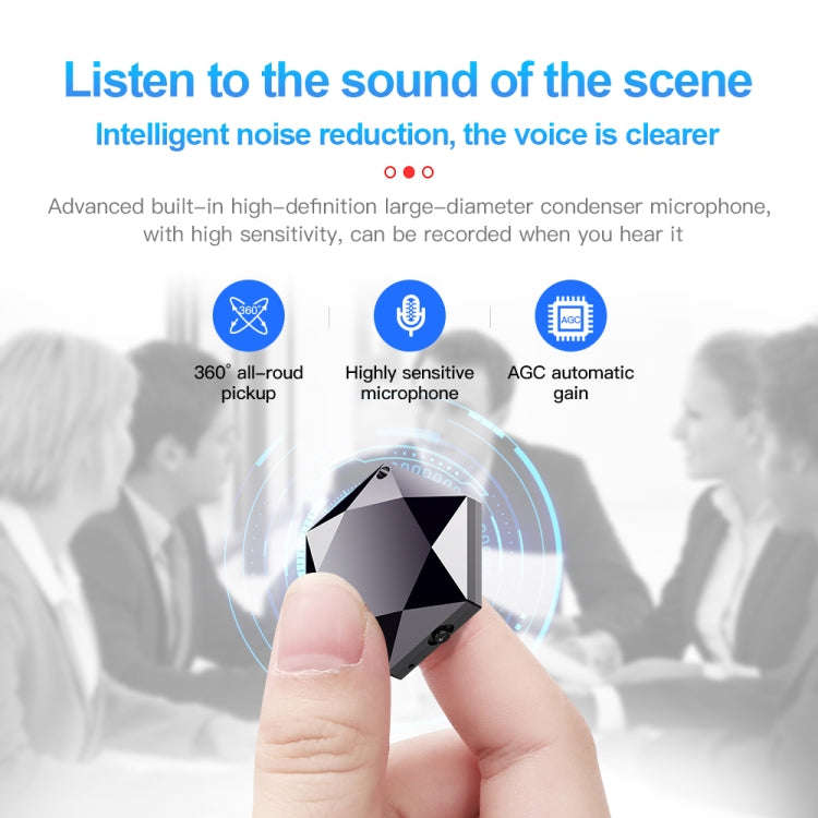 M6 Intelligent Voice Control Noise Reduction Recorder Pendant, Capacity:8GB
