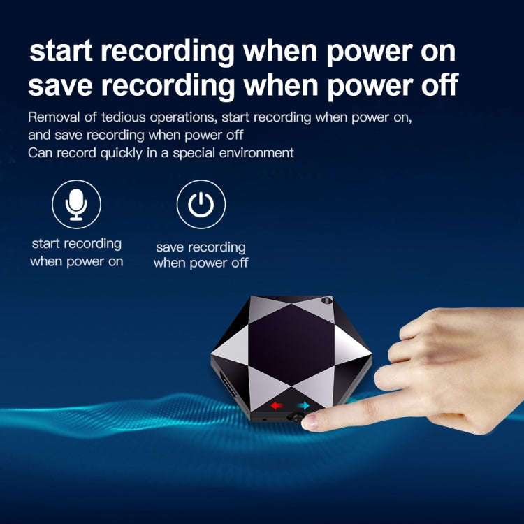 M6 Intelligent Voice Control Noise Reduction Recorder Pendant, Capacity:8GB