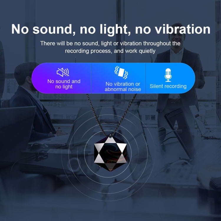 M6 Intelligent Voice Control Noise Reduction Recorder Pendant, Capacity:8GB