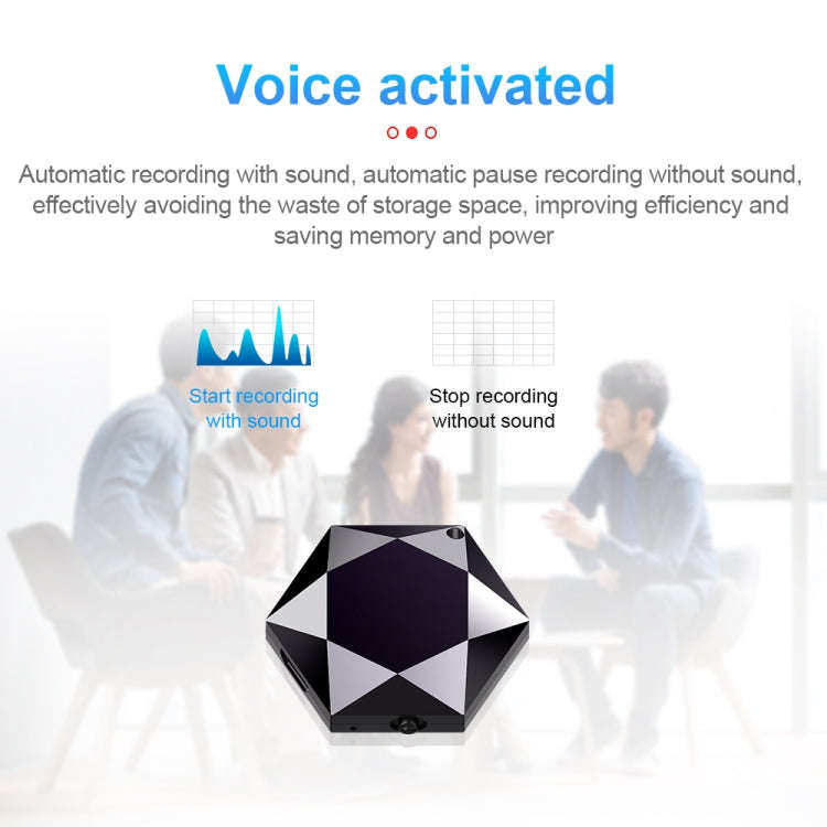 M6 Intelligent Voice Control Noise Reduction Recorder Pendant, Capacity:32GB