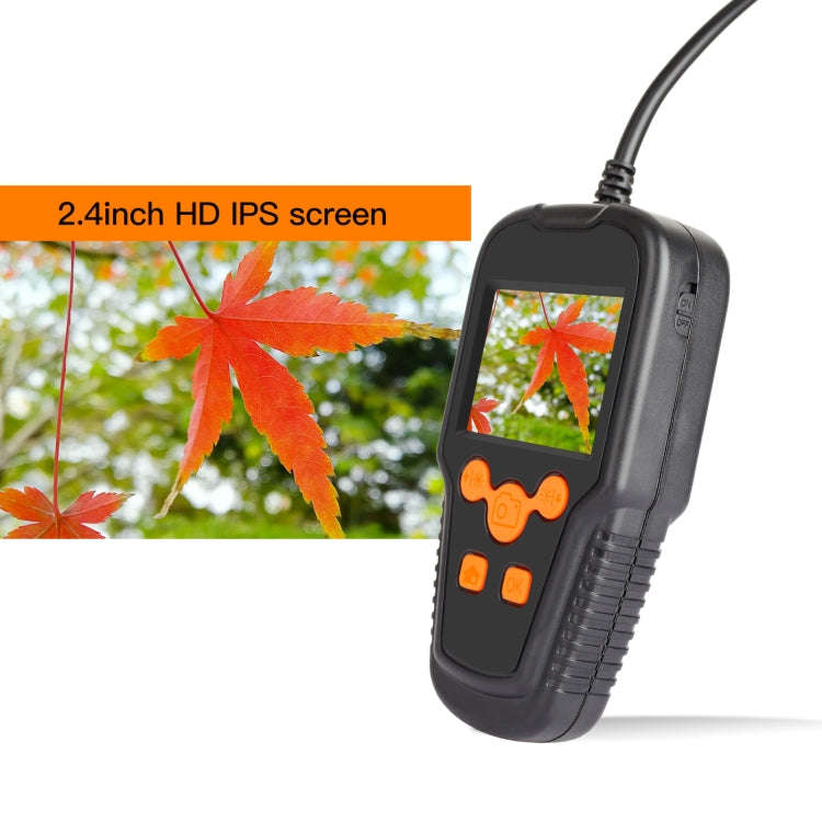 P60A 8mm 1080P 2.4 inch IPS Screen IP68 Waterproof HD Digital Endoscope, Length:10m Hard Cable