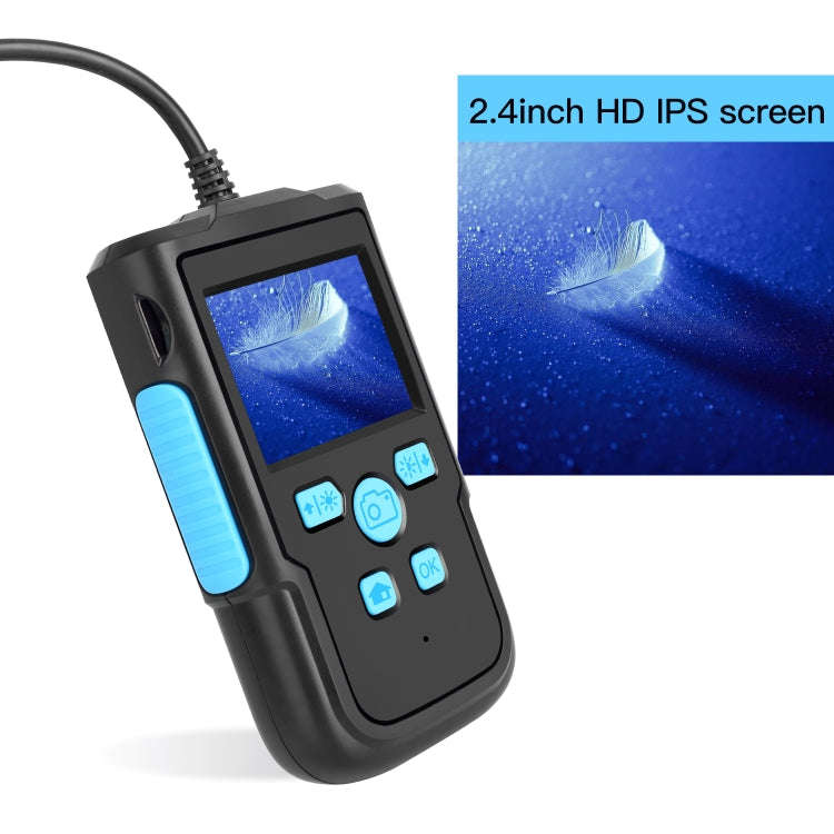 P60B 3.9mm 1080P 2.4 inch IPS Screen IP68 Waterproof HD Digital Endoscope, Length:5m Hard Cable
