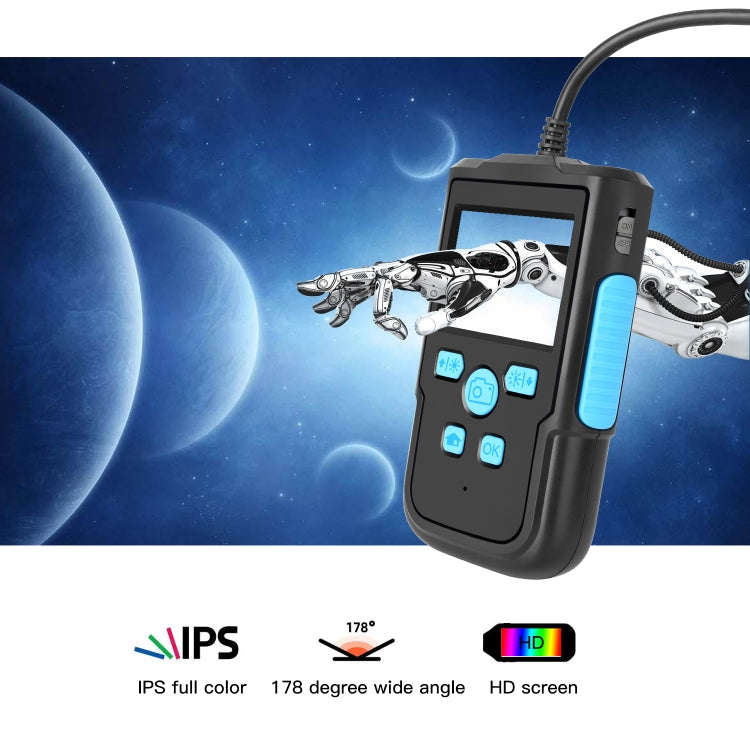 P60B 3.9mm 1080P 2.4 inch IPS Screen IP68 Waterproof HD Digital Endoscope, Length:5m Hard Cable