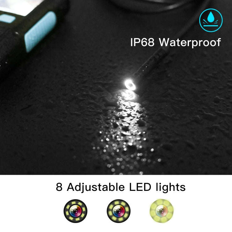 P60B 3.9mm 1080P 2.4 inch IPS Screen IP68 Waterproof HD Digital Endoscope, Length:5m Hard Cable